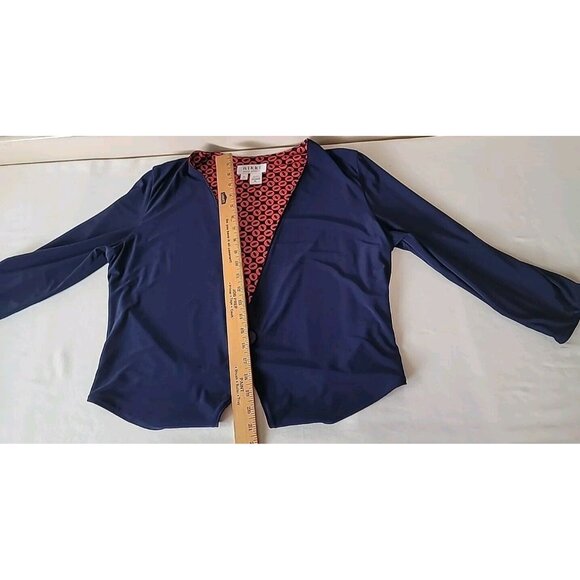 Nikki Poulos Jumpsuit Women Sz L Orange Blue Sleveless & XL Cardigan Reversible - Picture 12 of 16